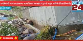 नागरिकांनी अत्यंत महत्त्वाच्या कामाशिवाय घराबाहेर पडू नये जिल्हाधिकारी राहुल कर्डिले यांचे आव्हान